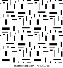 White and black geometric ornament. Seamless pattern for web, textile and wallpapers