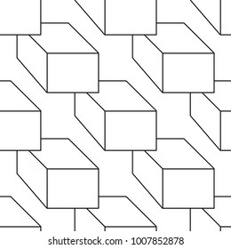 White and black geometric seamless pattern for web, textile and wallpapers