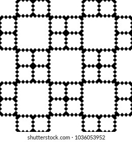 White and black geometric seamless pattern for web, textile and wallpapers
