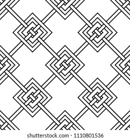 White and black geometric seamless pattern for web, textile and wallpapers