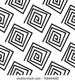 White and black geometric seamless pattern for web, textile and wallpapers
