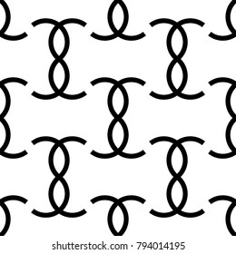 White and black geometric seamless pattern for web, textile and wallpapers