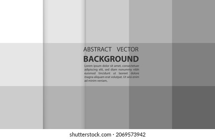 cuadro de fondo de caja de nivelación de color blanco a negro con sombras 3d, para carteles, pancartas, etc., área de espacio de copia de diseño vectorial eps 10