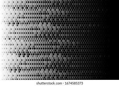 Fondo geométrico de gradiente blanco y negro, vector
