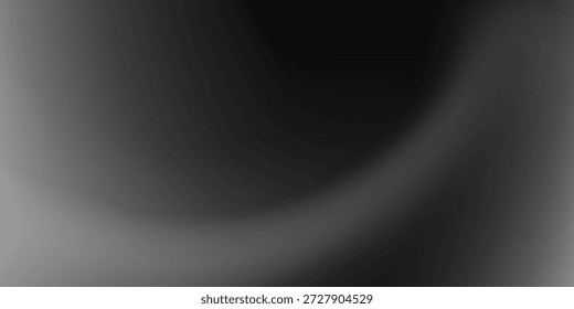 Fondo de grano blanco y negro con gradación de gradiente de ruido ondulado. Fondo líquido de metal cromado con textura de ruido áspero, tela de punto grunge. Cartel de Glitter ombre. Vector abstracto granulado de moda