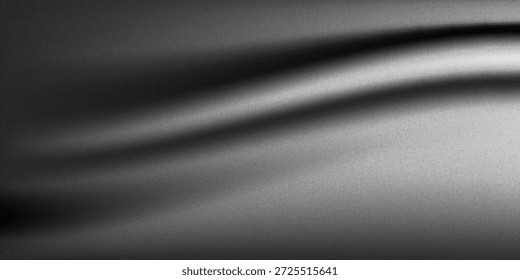 White and black grain grunge background with wavy noise gradient gradation. Distressed rough noise backdrop with stipple effect. Gritty halftone spray dot texture. Glitter ombre poster. 3D vector bg
