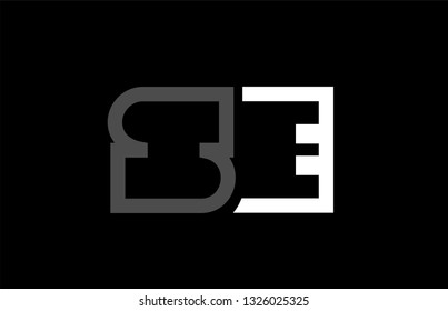 white black grey alphabet letter logo combination se s e design suitable for a company or business