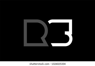 white black grey alphabet letter logo combination rs r s design suitable for a company or business