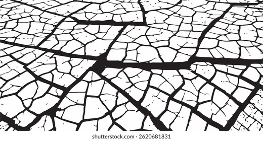 White black grey concrete wall, floor with cracks, texture background, cracked paint.Vector cracks, breaks on land surface from earthquake. old wall background crack vector, grunge texture. 