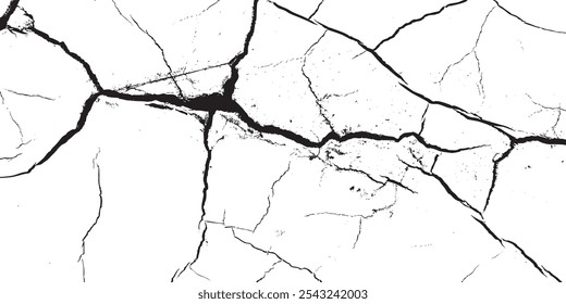 White black grey wall, floor with cracks, texture background.  old wall background crack vector, grunge texture. old wall background crack vector, grunge texture.



