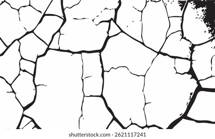 White black grey wall, floor with cracks, texture background.The Cracks Grunge Urban Background.Texture Vector.Dust Overlay Distress Grain ,Simply Place illustration over any Object to Create grungy 
