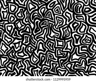 White and black grunge pattern. Background. Brush. Vector.