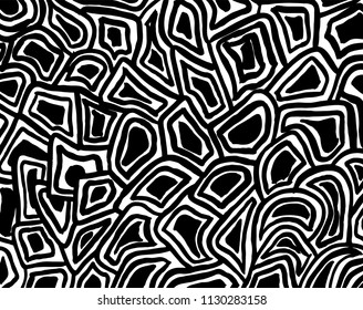 White and black grunge pattern. Background. Brush. Vector.