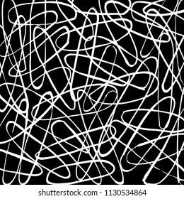 White and black grunge pattern. Background. Brush. Vector.
