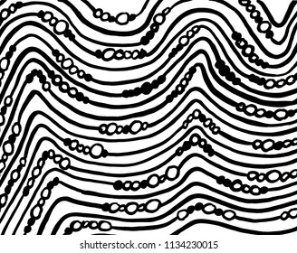 White and black grunge pattern. Background. Brush. Vector.