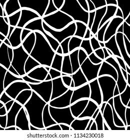 White and black grunge pattern. Background. Brush. Vector.