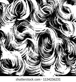 White and black grunge pattern. Background. Brush. Vector.