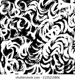 White and black grunge pattern. Background. Brush. Vector.