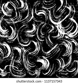 White and black grunge pattern. Background. Brush. Vector.