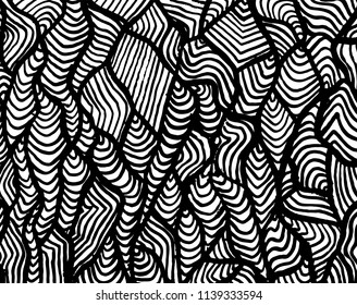 White and black grunge pattern. Background. Brush. Vector.