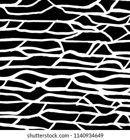 White and black grunge pattern. Background. Brush. Vector.