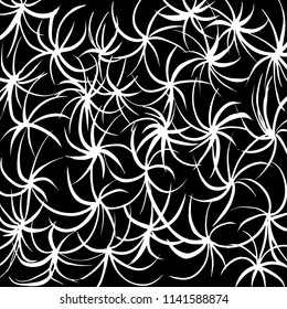 White and black grunge pattern. Background. Brush. Vector.