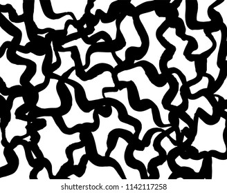 White and black grunge pattern. Background. Brush. Vector.