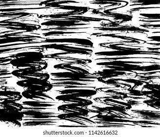 White and black grunge pattern. Background. Brush. Vector.