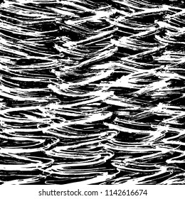White and black grunge pattern. Background. Brush. Vector.