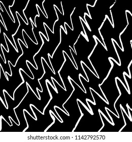 White and black grunge pattern. Background. Brush. Vector.