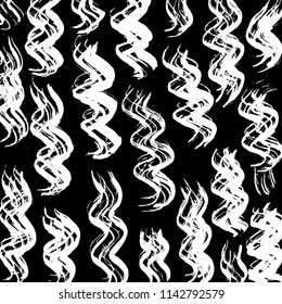White and black grunge pattern. Background. Brush. Vector.