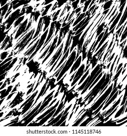 White and black grunge pattern. Background. Brush. Vector.