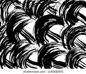 White and black grunge pattern. Background. Brush. Vector.