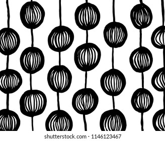 White and black grunge pattern. Background. Brush. Vector.