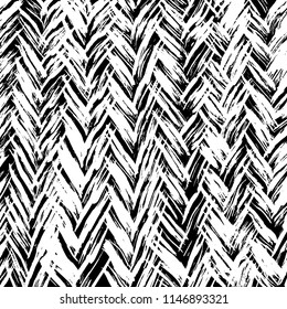 White and black grunge pattern. Background. Brush. Vector.