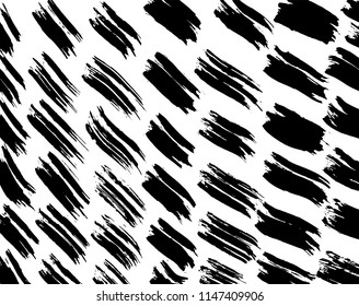 White and black grunge pattern. Background. Brush. Vector.