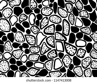 White and black grunge pattern. Background. Brush. Vector.
