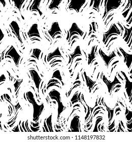 White and black grunge pattern. Background. Brush. Vector.