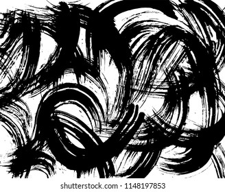 White and black grunge pattern. Background. Brush. Vector.