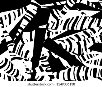 White and black grunge pattern. Background. Brush. Vector.