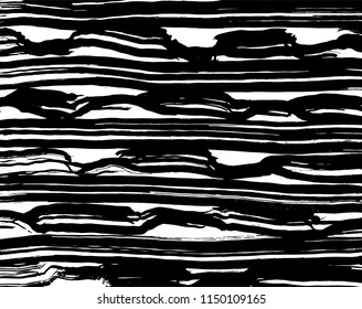 White and black grunge pattern. Background. Brush. Vector.