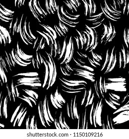 White and black grunge pattern. Background. Brush. Vector.