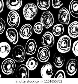 White and black grunge pattern. Background. Brush. Vector.