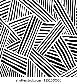White and black grunge pattern. Background. Brush. Vector.