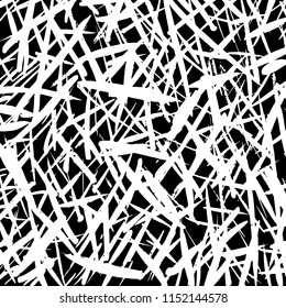White and black grunge pattern. Background. Brush. Vector.