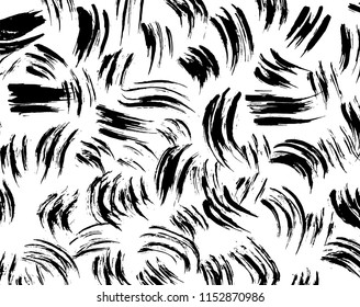 White and black grunge pattern. Background. Brush. Vector.