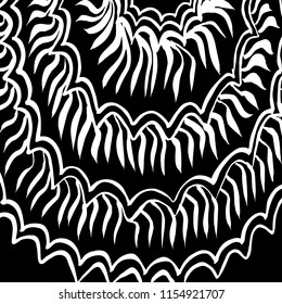 White and black grunge pattern. Background. Brush. Vector.