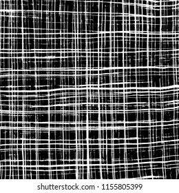 White and black grunge pattern. Background. Brush. Vector.