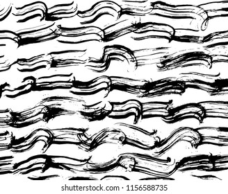 White and black grunge pattern. Background. Brush. Vector.