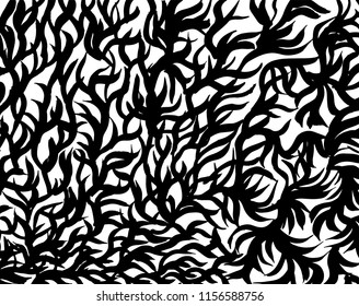 White and black grunge pattern. Background. Brush. Vector.